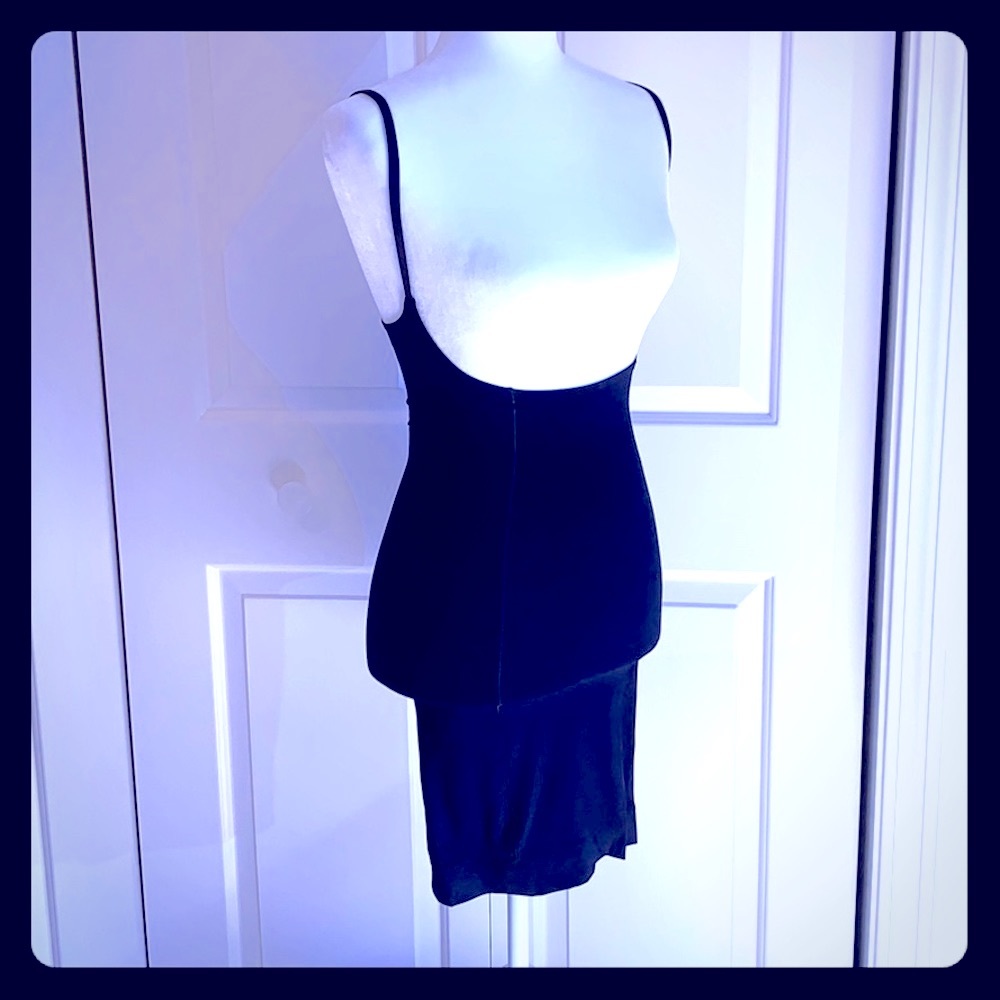 HANRO black shape open bust body dress S